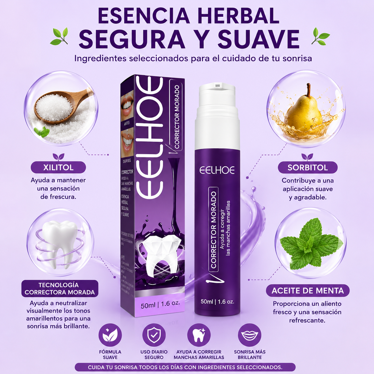 Blanqueador Dental Morado EELHOE